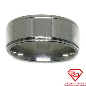 Side lines Plain Smooth Stainless Steel Ring S10